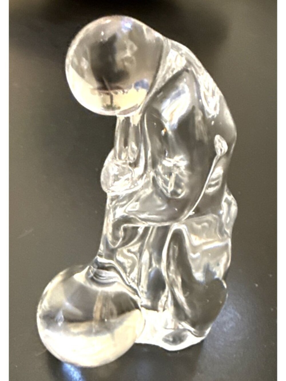 Rare Vintage Orrefors Sweden Crystal Glass Blower Figurine Signed 4 1/2"